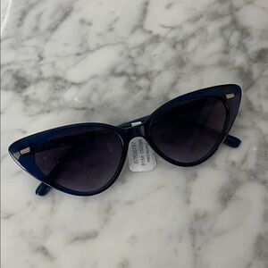 Free People Navy Cat-Eye Sunglasses